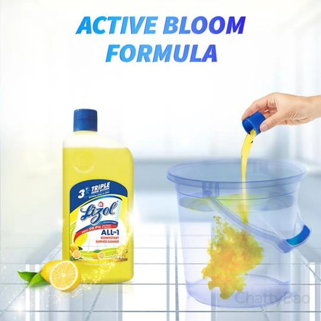 Lizol Disinfectant Surface & Floor Cleaner - Citrus 500 ml view 3