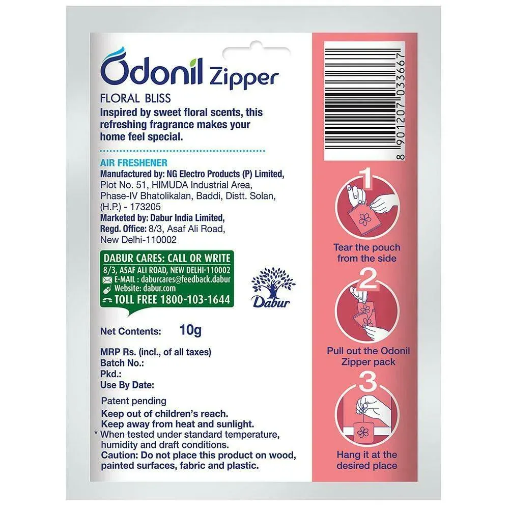 Odonil Floral Bliss Air Freshener Zipper 10 g view 2