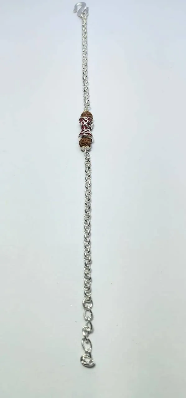 Silver Rudraksha Rakhi (AVRH-19) view 3