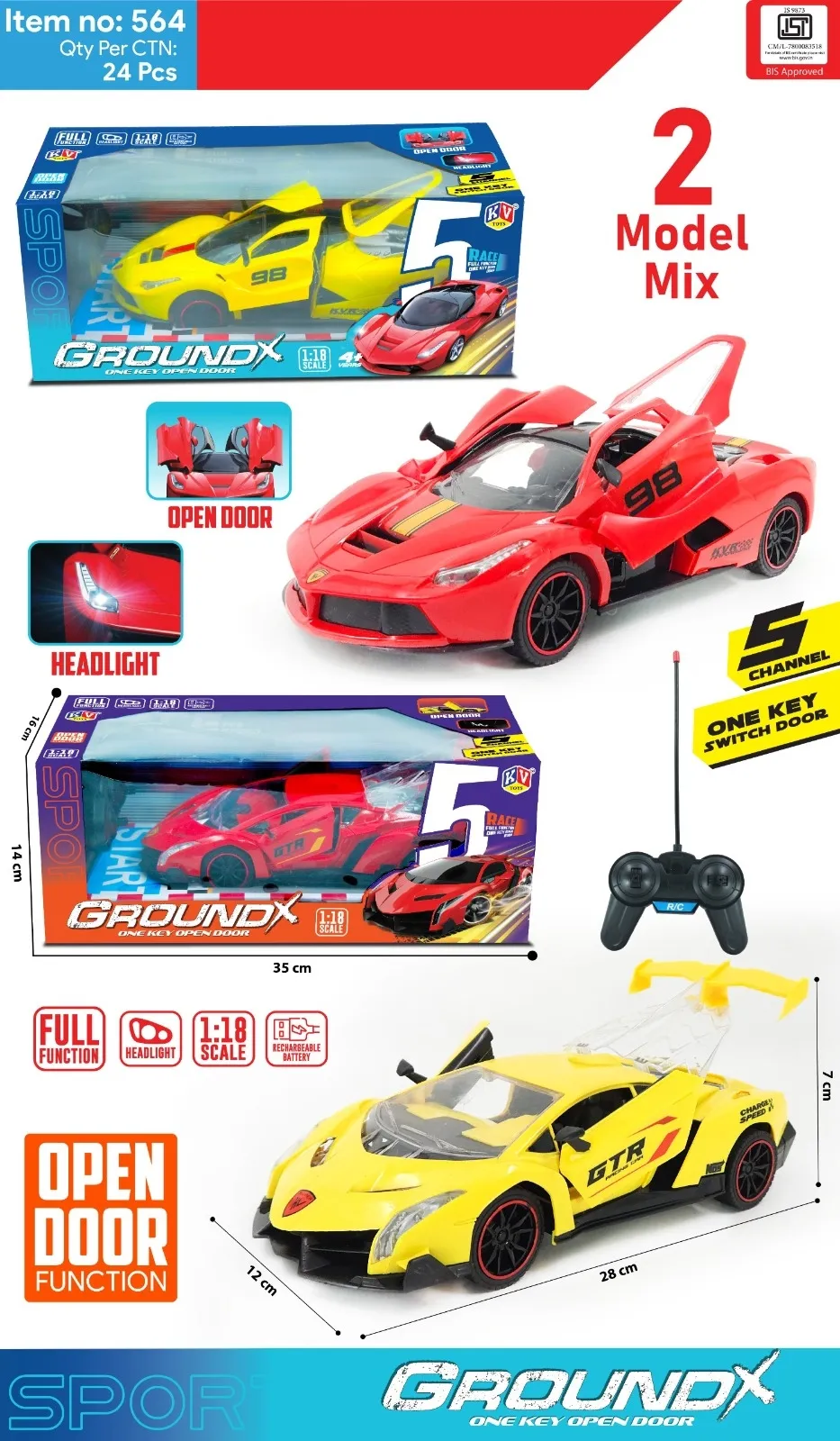GroundX Remote Control Sports Cars view 2