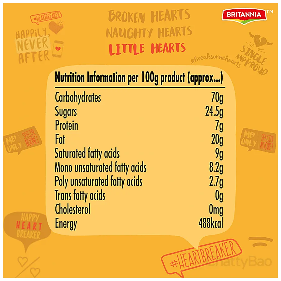 Britannia Little Hearts Biscuits 75 g view 3