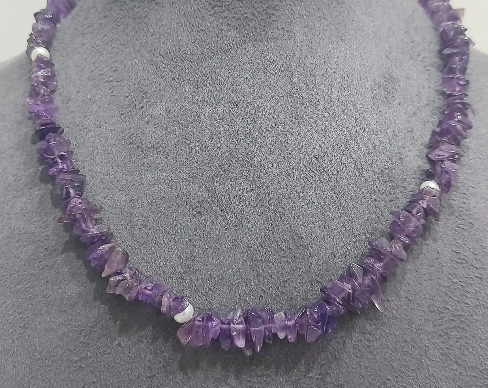 Amethyst Bead Necklace (AVMM-10) view 4