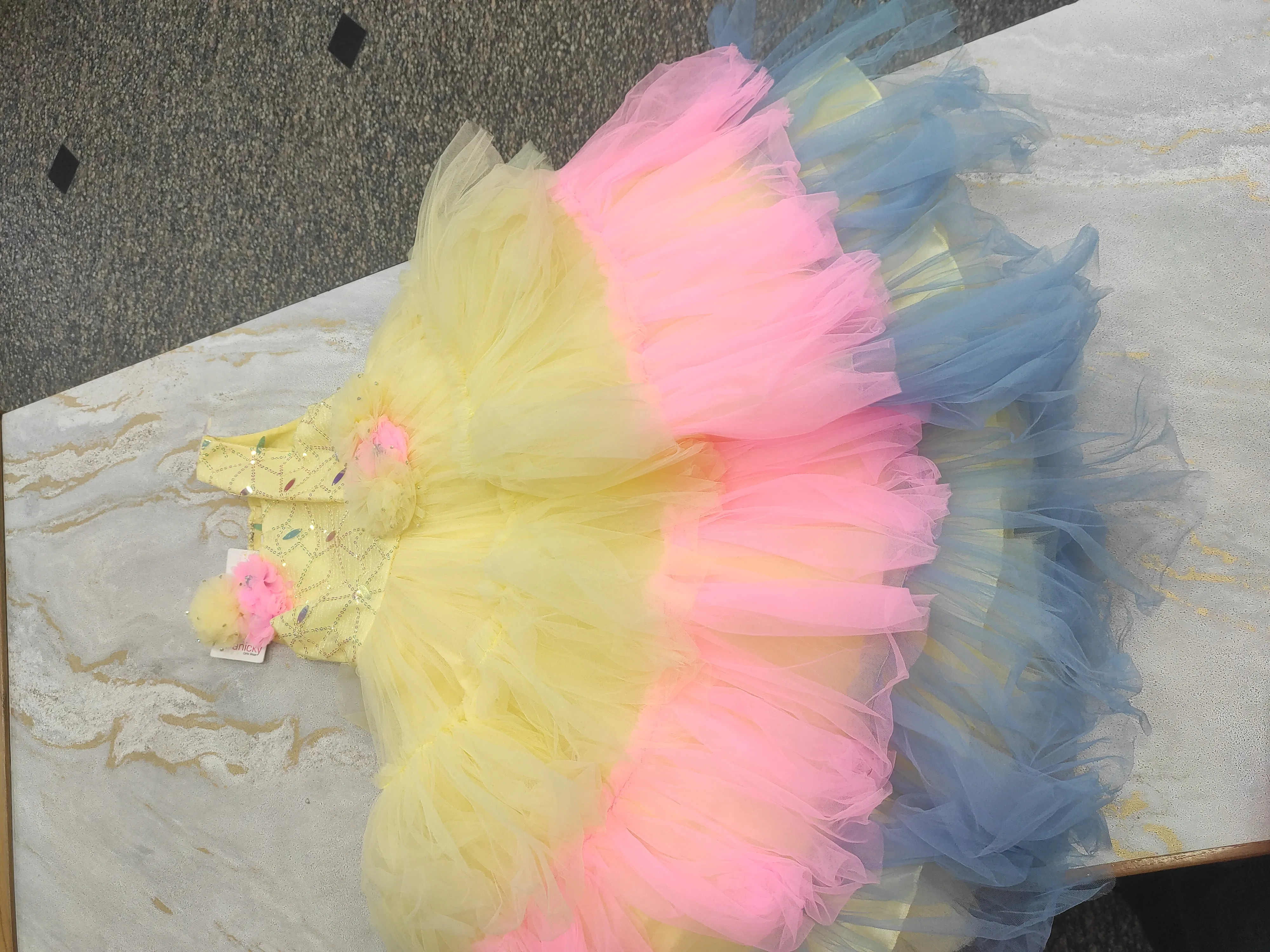 Girls Rainbow Tutu Dress view 2