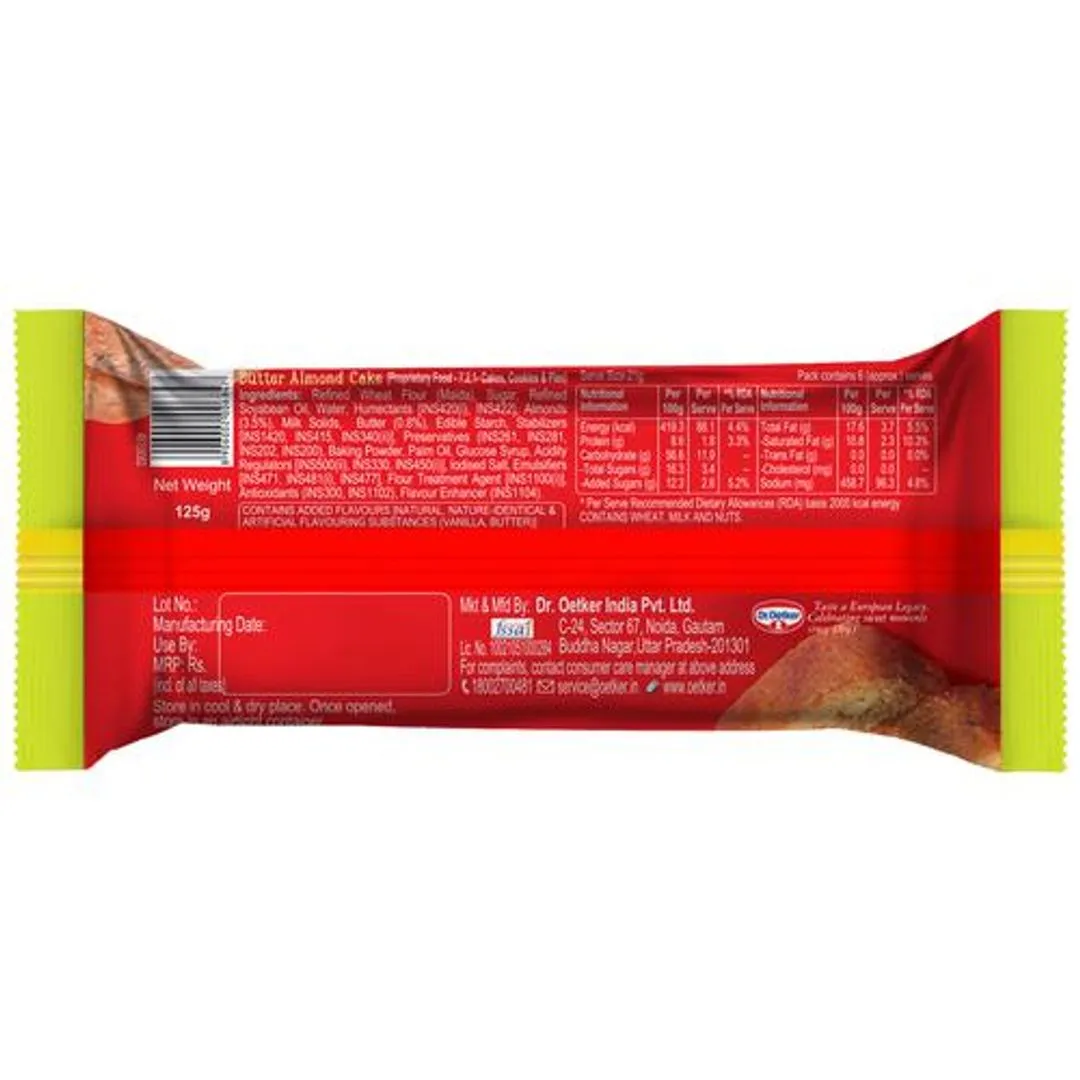 Dr. Oetker Kuppies Butter Almond Cake 125 g view 2