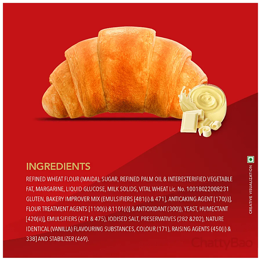 Britannia Treat Croissant - Vanilla Creme Filling 45 g view 5