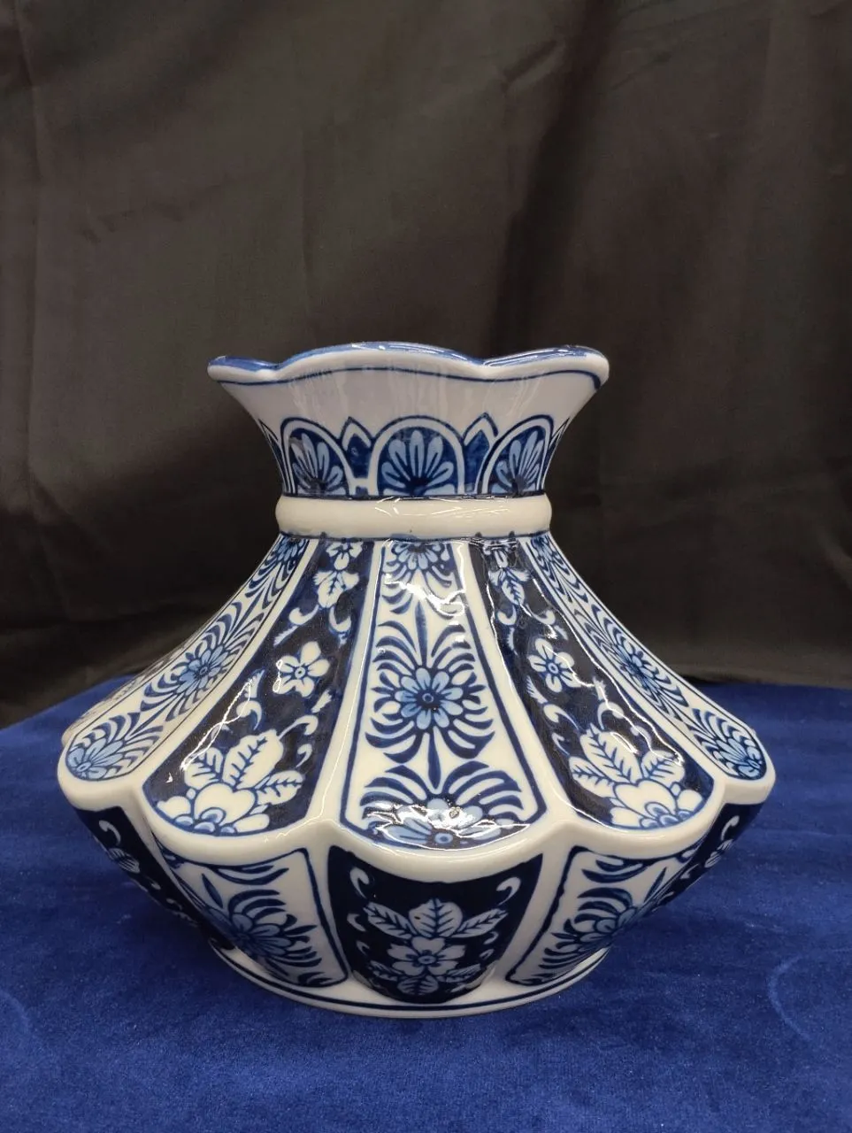 Blue and White Porcelain Vase view 3