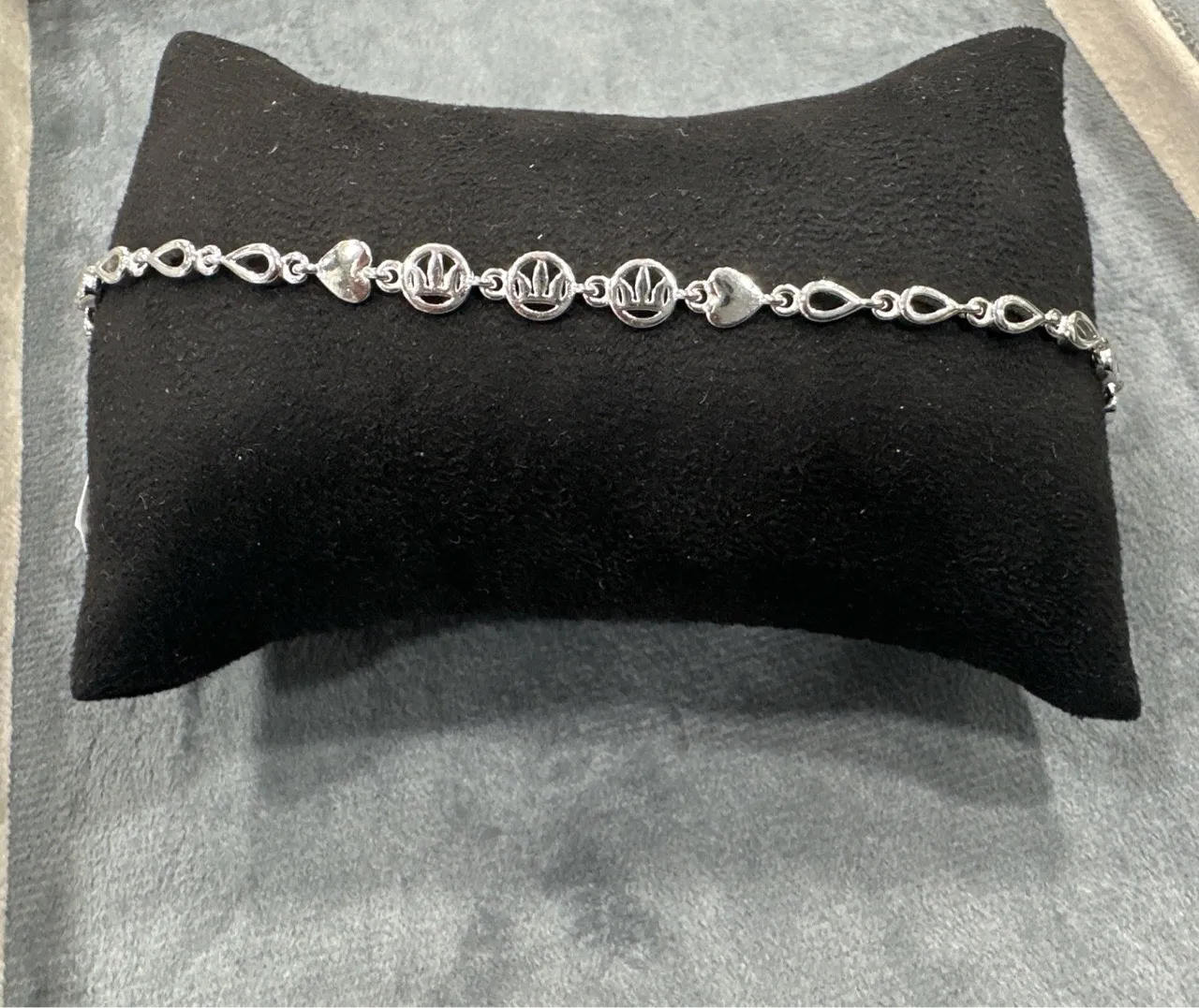 Silver Crowns Bracelet view 2