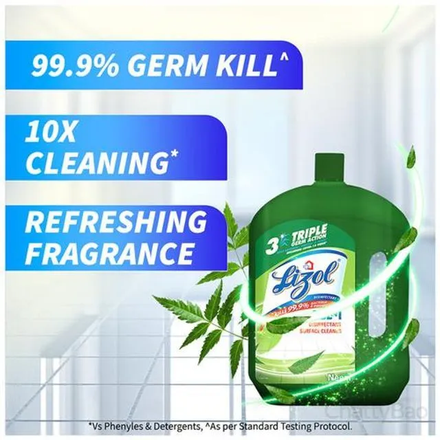 Lizol Disinfectant Surface & Floor Cleaner - Neem 500 ml view 4