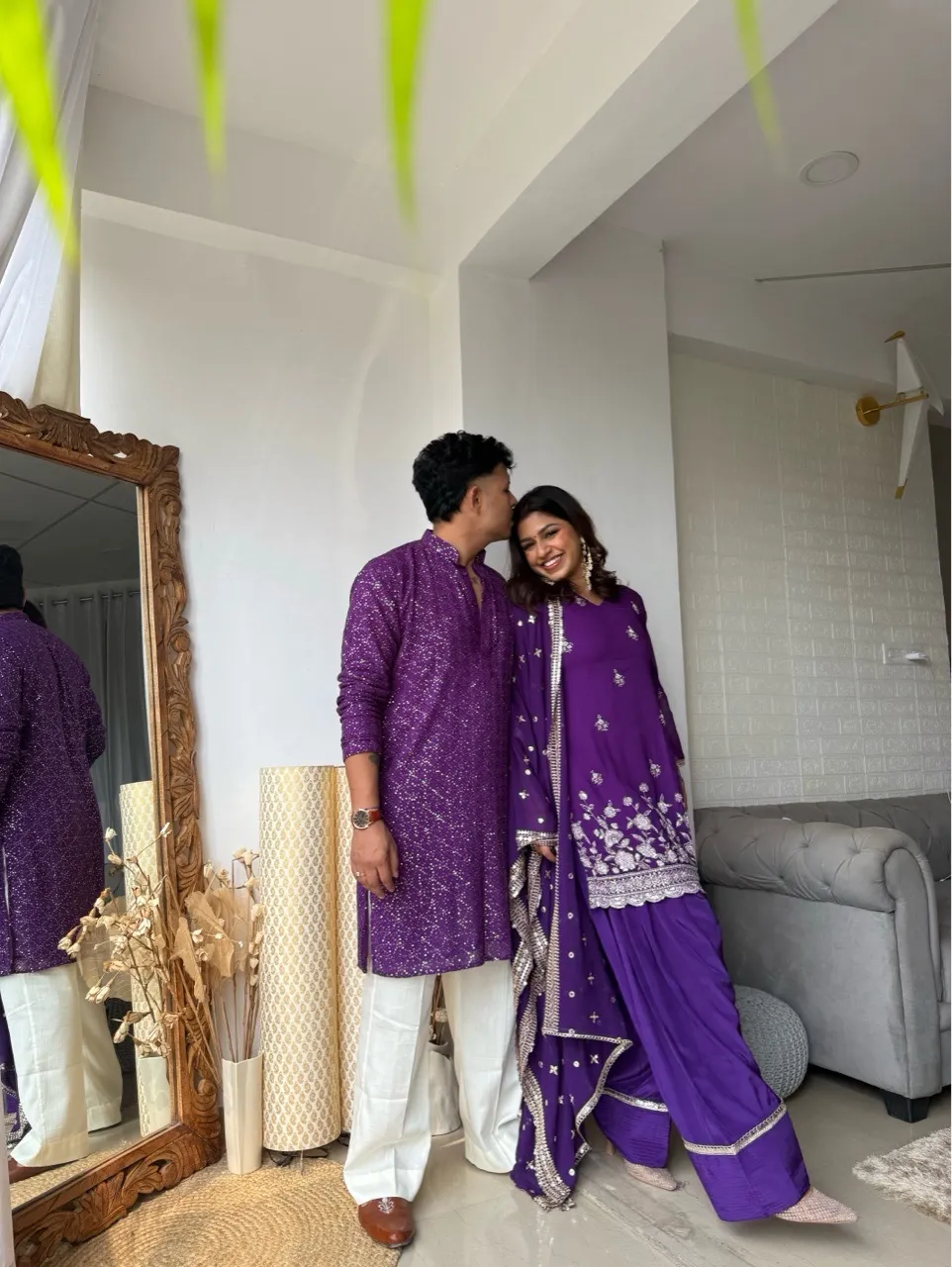 ‘Naqsh’ - Farshi Salvar suit Set- Purple