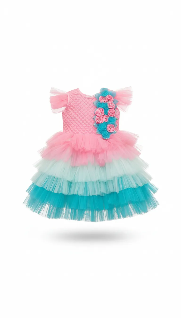 Girls Fancy Frock,,S view 2