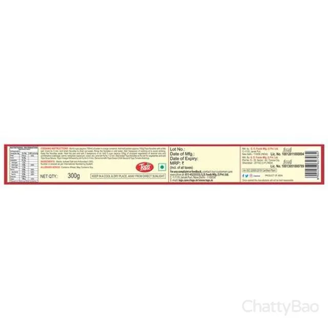 Tops Plain Noodles 300 g view 2