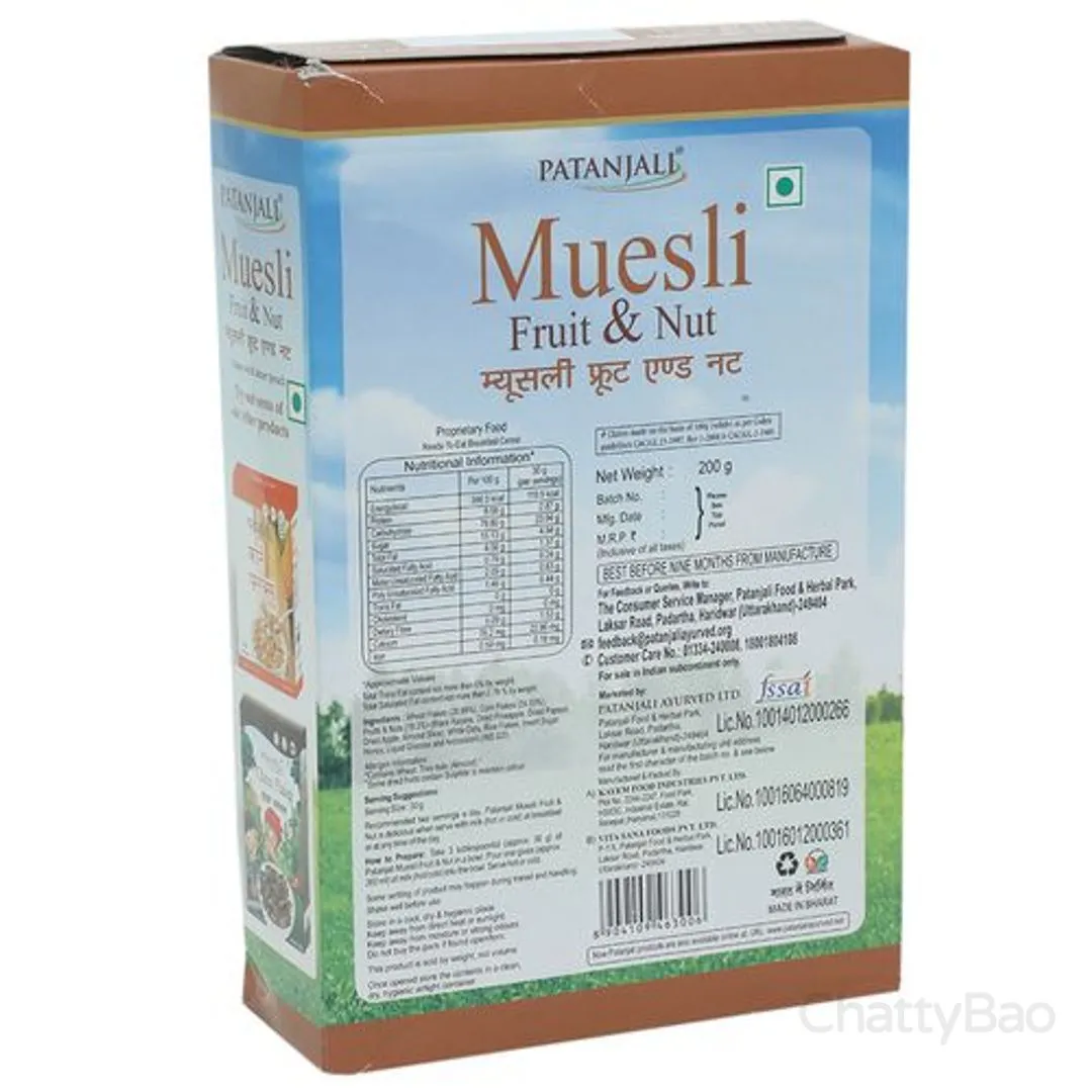 Patanjali Muesli Fruit & Nut 200 g view 2