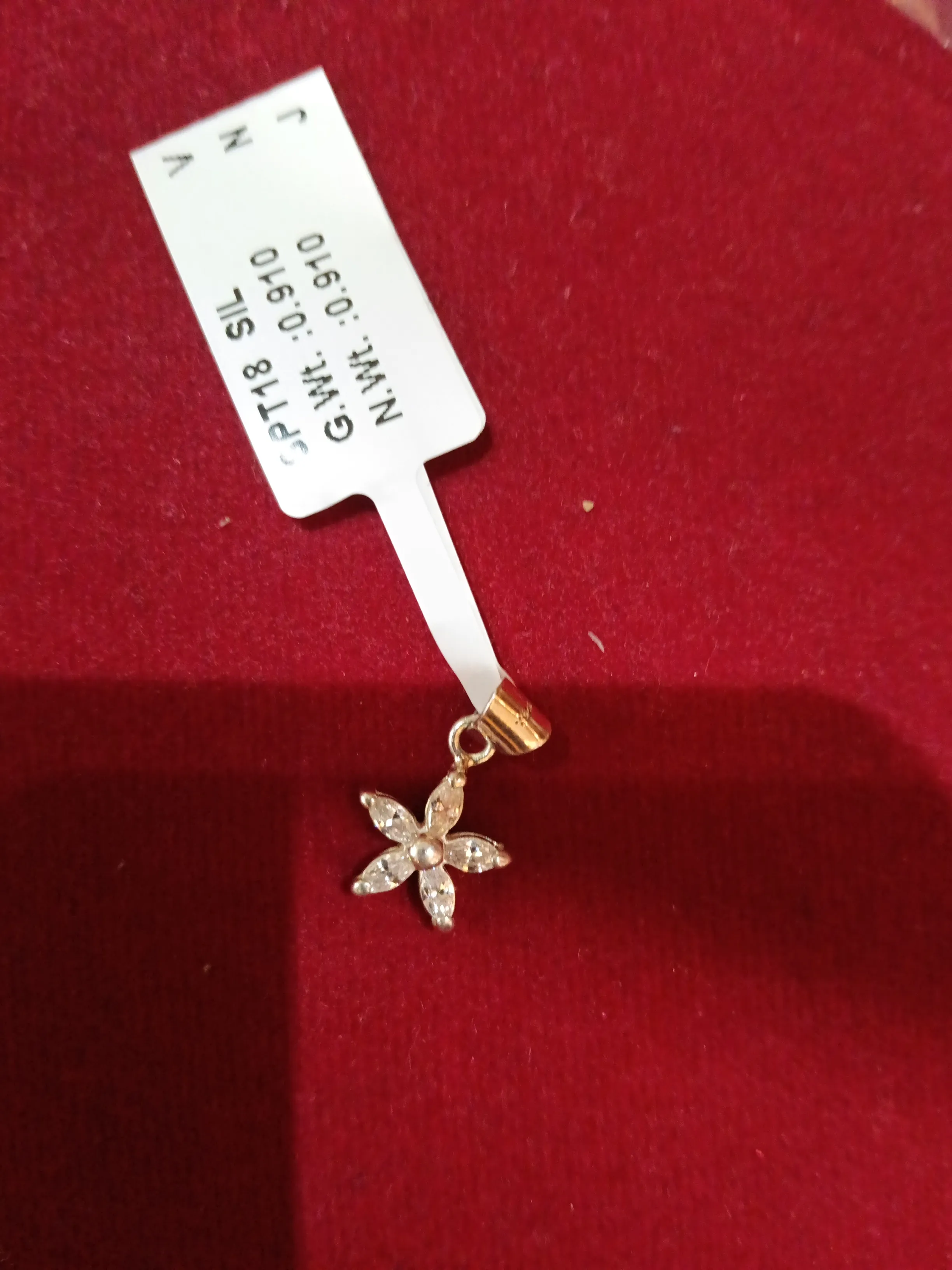 Gold Pendant with Diamonds @ view 3