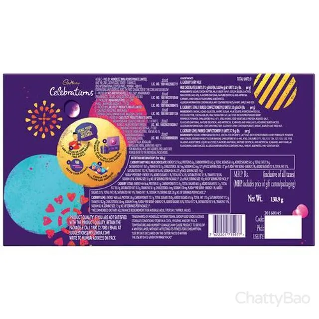 Cadbury Celebrations Assorted Chocolates - Gift Pack 130.9 g view 2