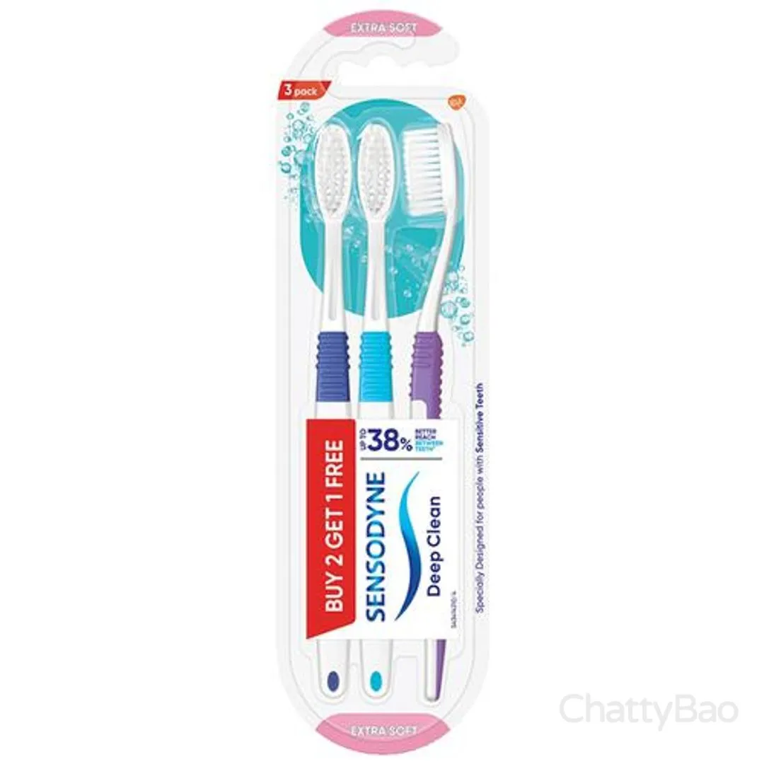 Sensodyne Toothbrush - Deep Clean Extra Soft 3 Pieces view 2