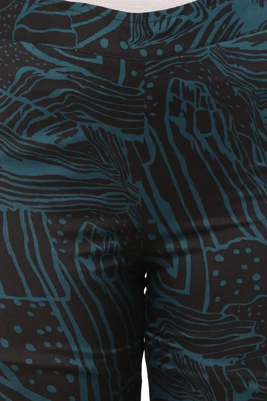 Printed Flared Trousers view 4