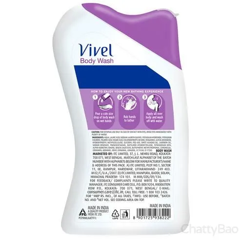 Vivel Body Wash - Lavender & Almond Oil 200 ml view 2