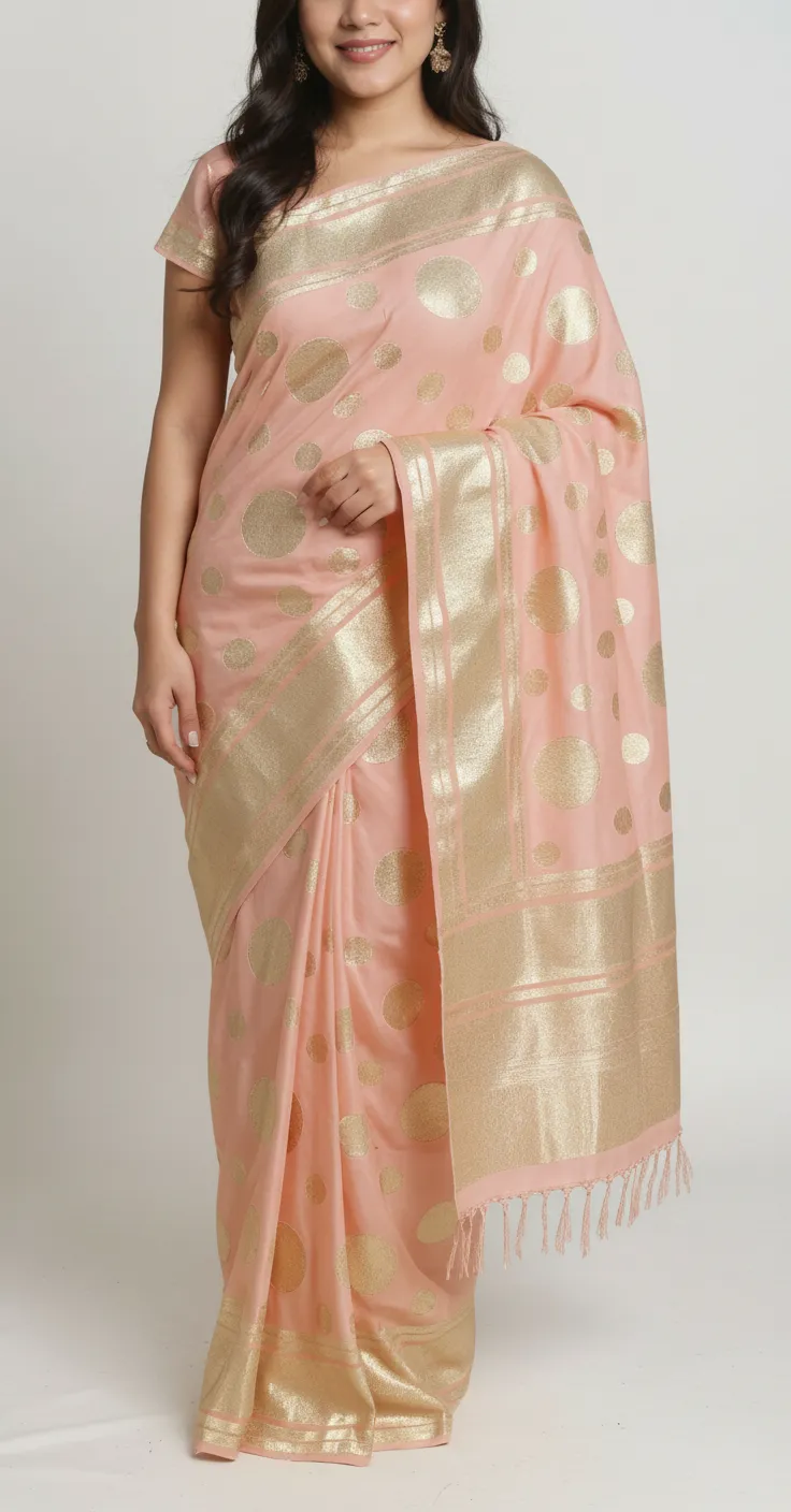 Banarasi Pink Silk Saree.. view 3