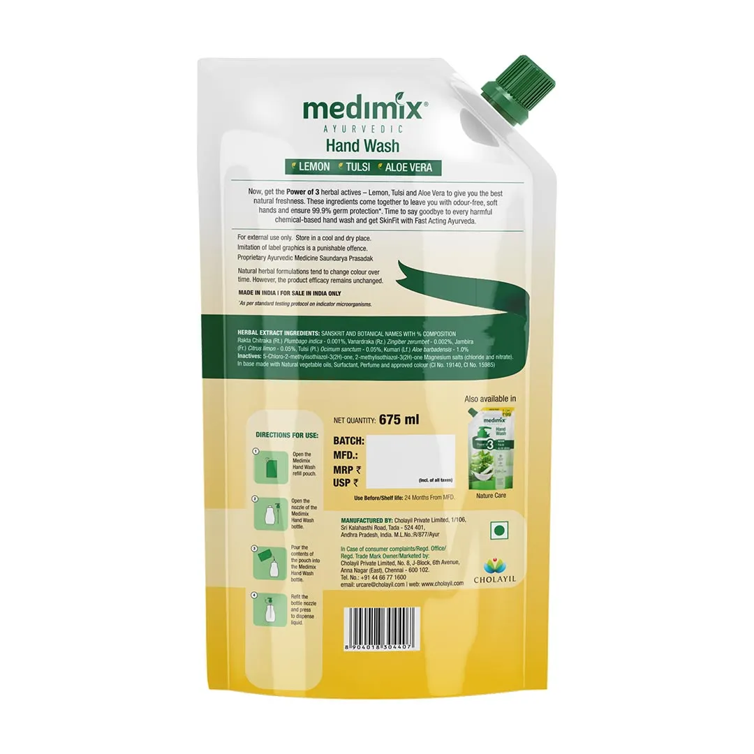Medimix Lemon Tulsi Alovera Hand Wash 675 ml view 3