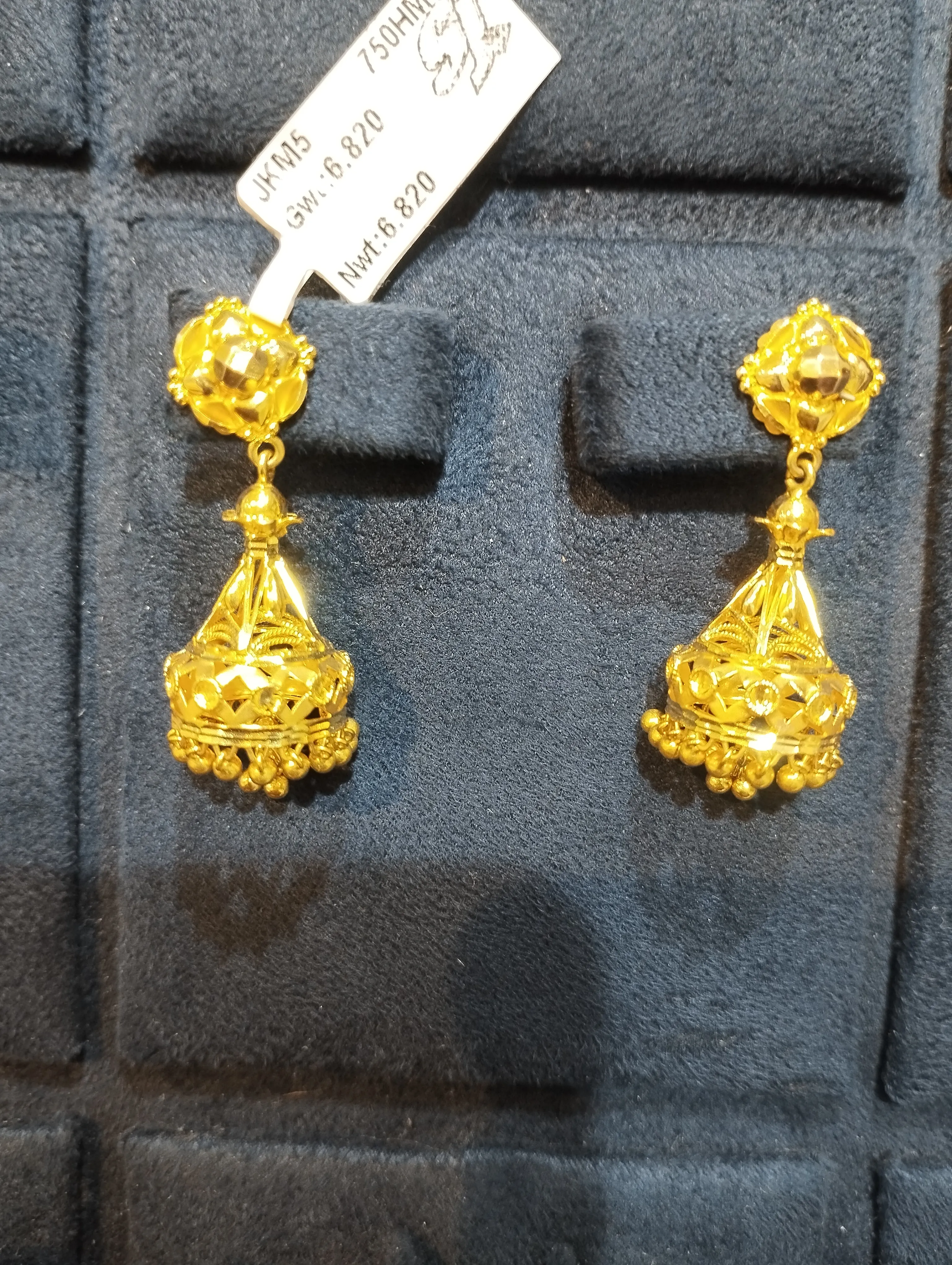 Gold Drop Earrings view 2