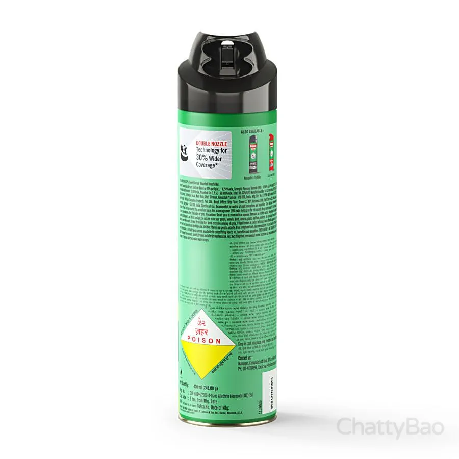 Baygon Max Mosquito & Fly Killer Spray - Lime 400 ml view 2