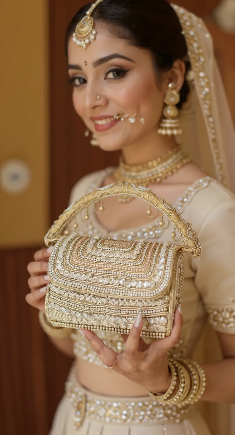 Embroidered Clutch Bag view 2