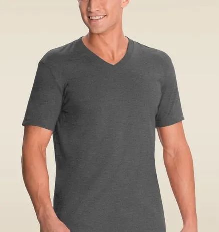Jockey T-Shirt V Neck Half Sleeve Charcoal view 2