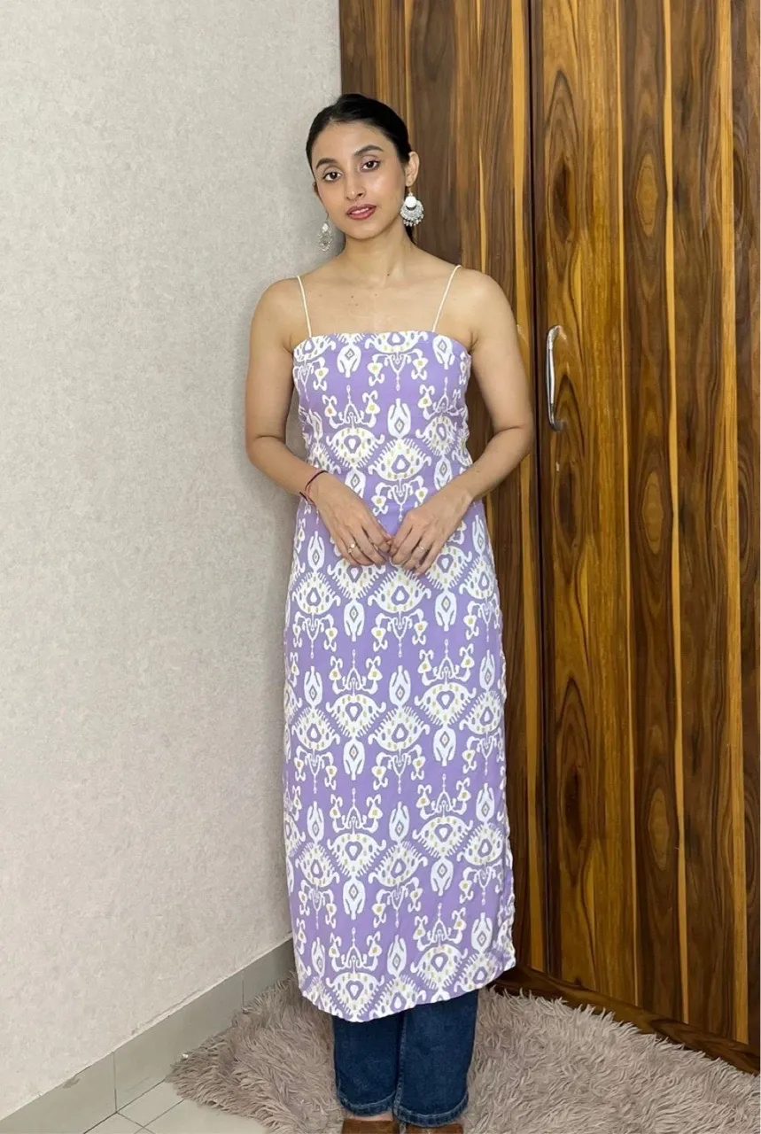 Purple Long Corset Kurti view 3