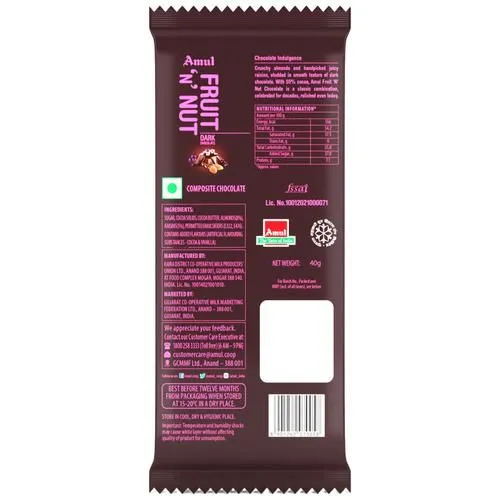 Amul Fruit N Nut Chocolate 40 g view 2