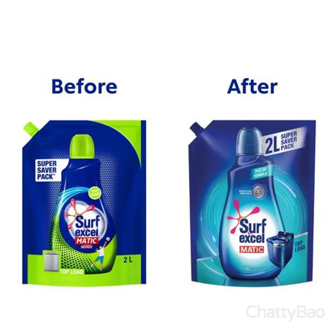 Surf Excel Matic Liquid Detergent Top Load Pouch 2 L view 3