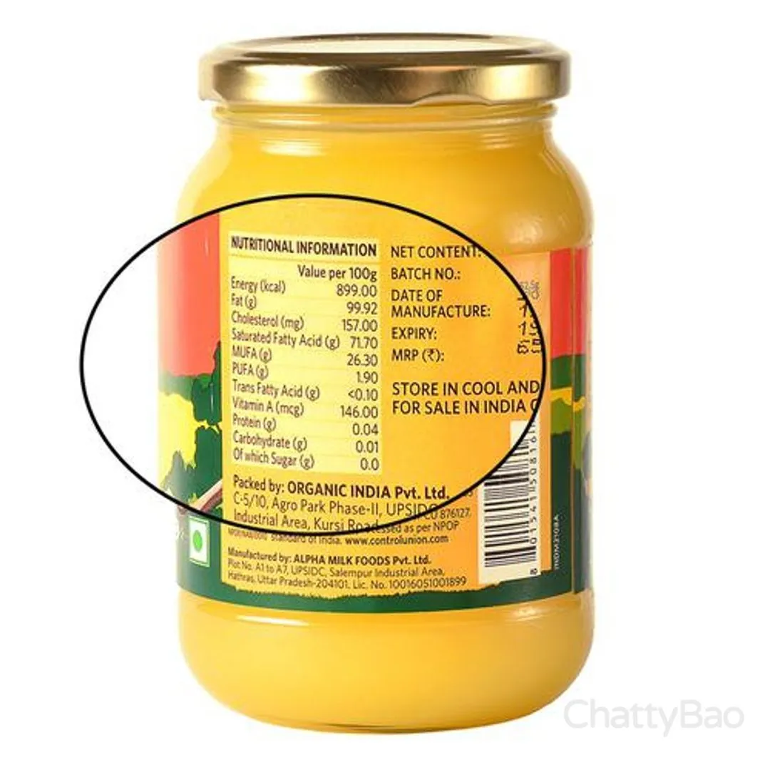 Organic India Desi Ghee Bottle 500 ml view 4