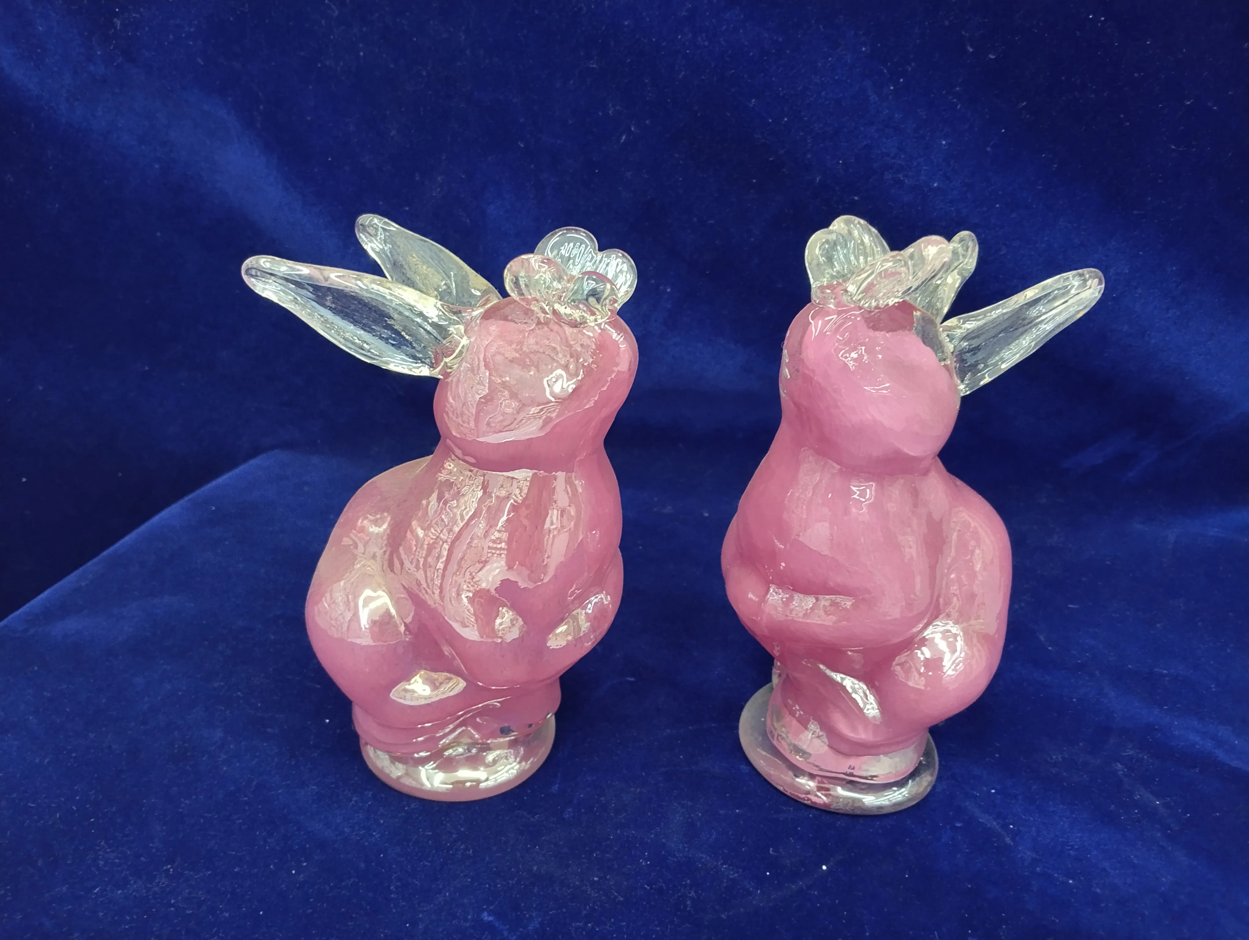 Glass Bunny Figurines view 2
