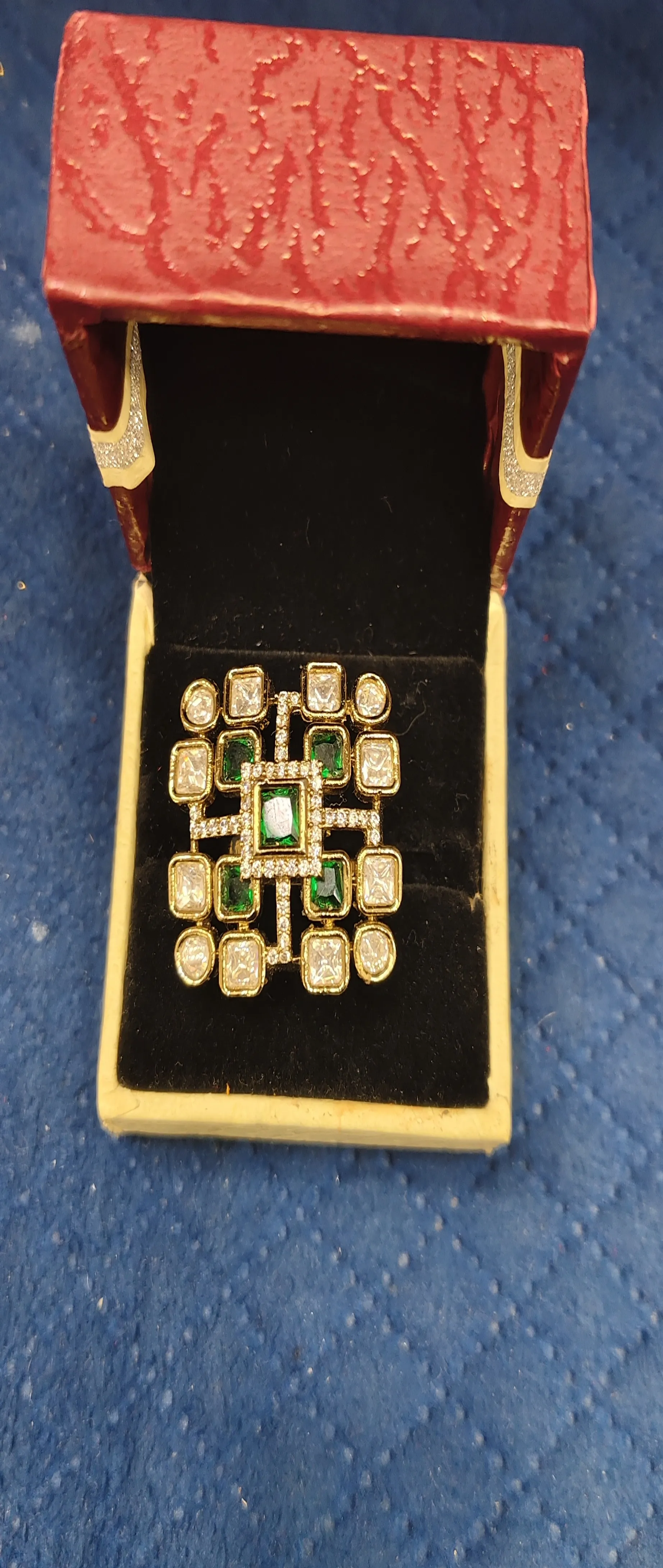 Emerald and Mozo Night Ring view 2