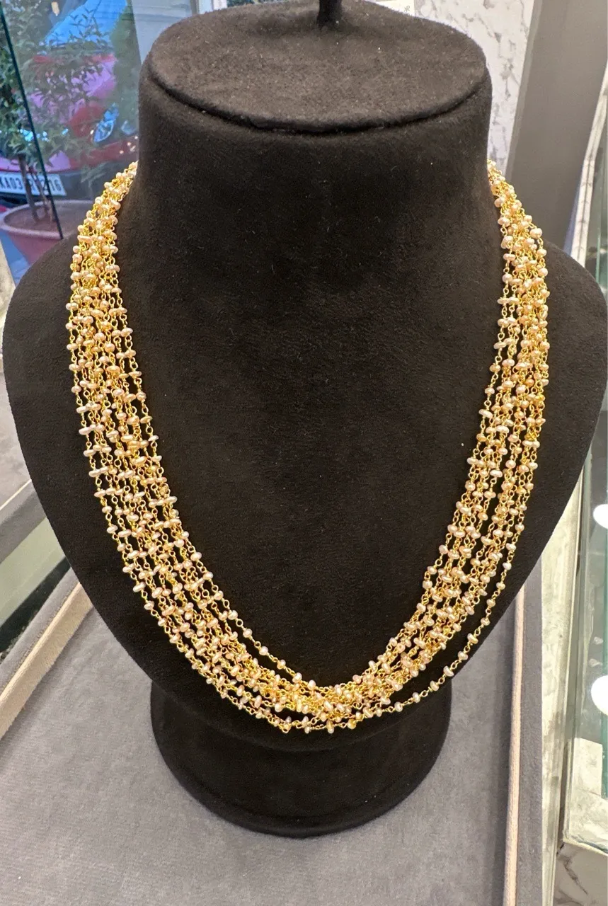 Golden Layered Necklace view 3