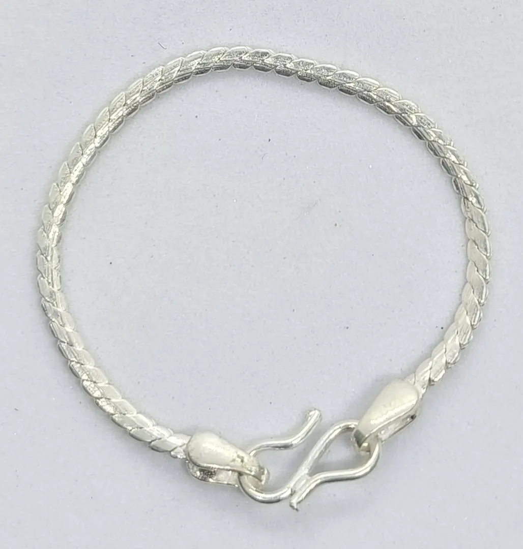 Silver Braided Bracelet (AVBR-13) view 3