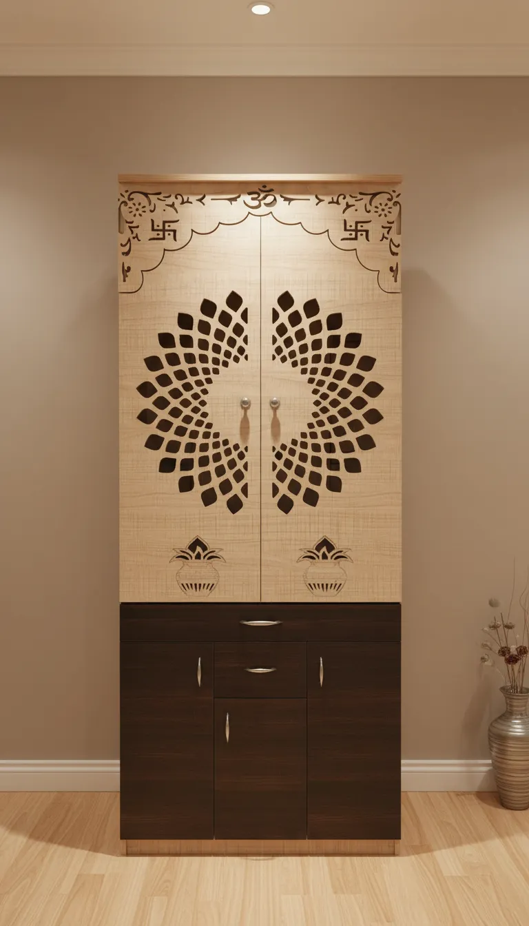 Wooden Mandir Cabinet view 5