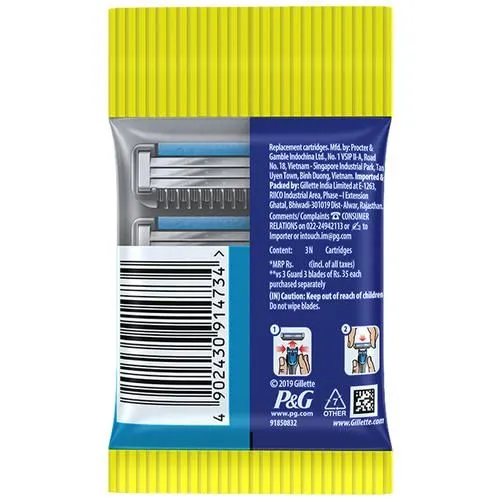 Gillette Guard 3 Cartridge 3 Pc view 2
