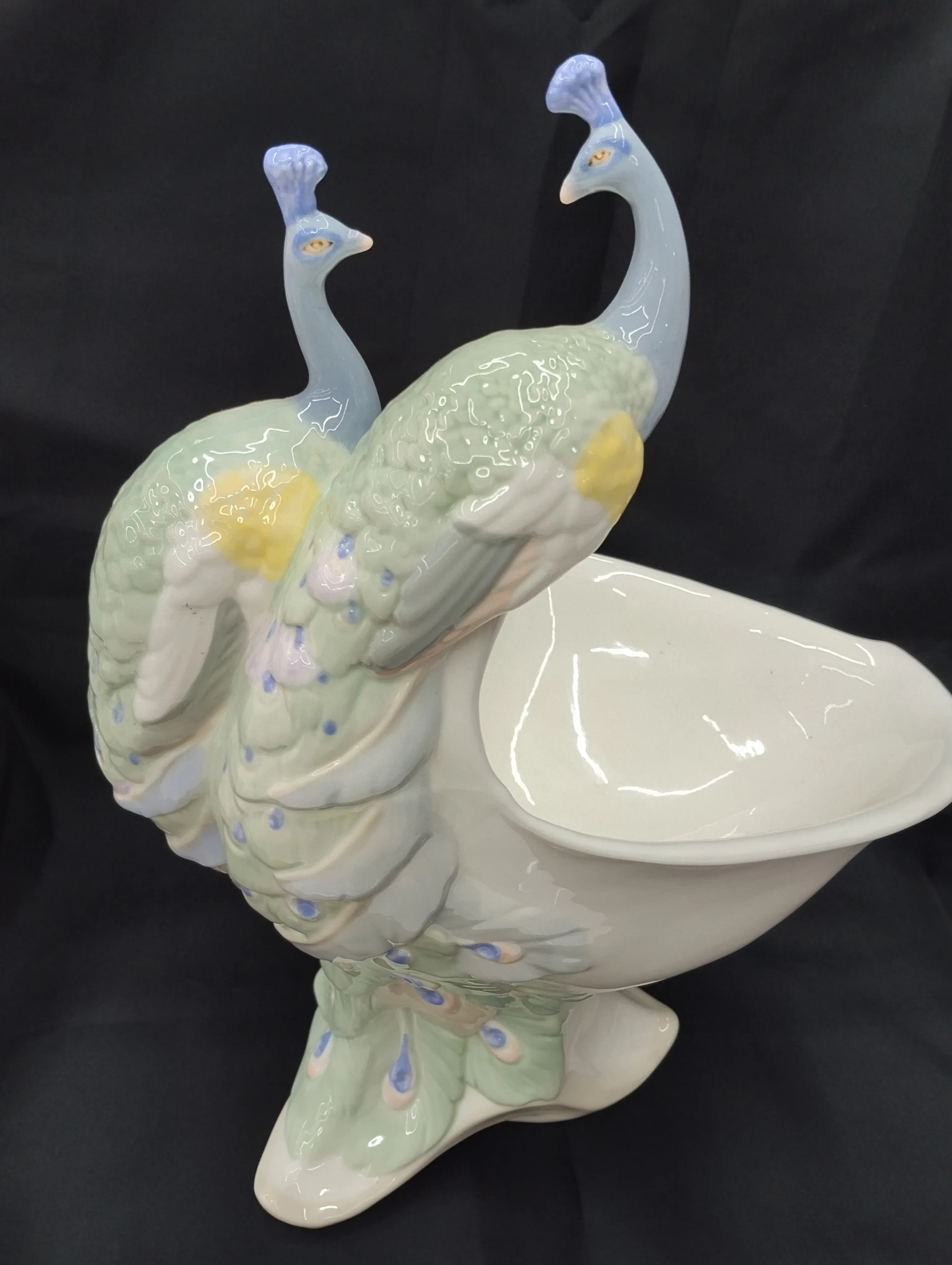 Ceramic Peacock Vase view 2