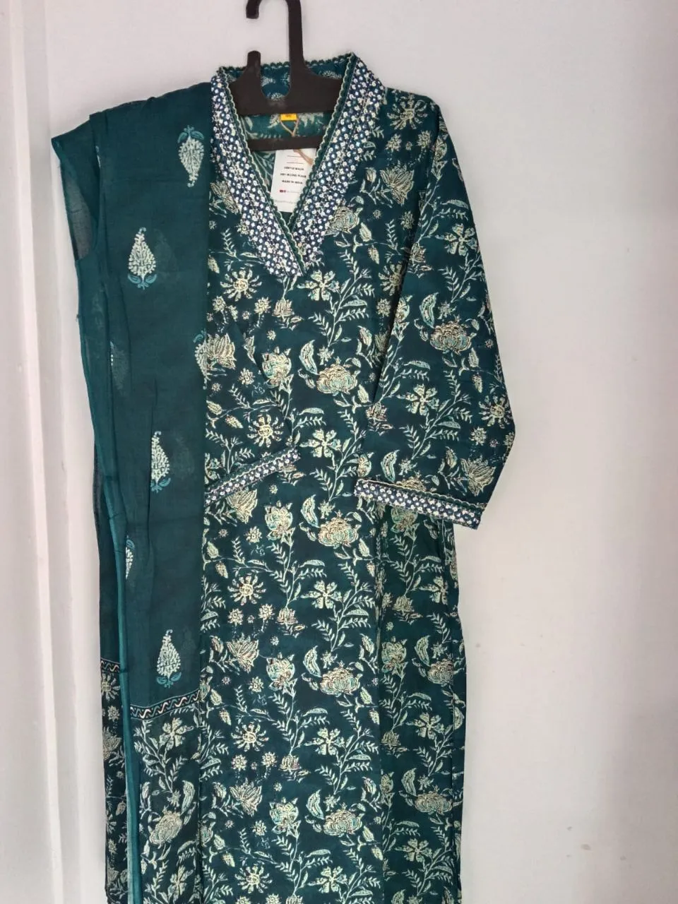 Embroidered Teal Salwar Suit view 2