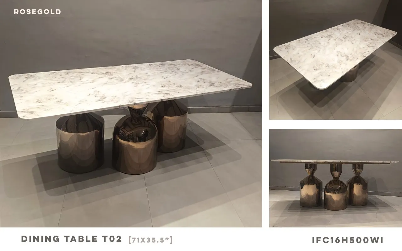 Rosegold Dining Table IFC/DT/ T02 view 2