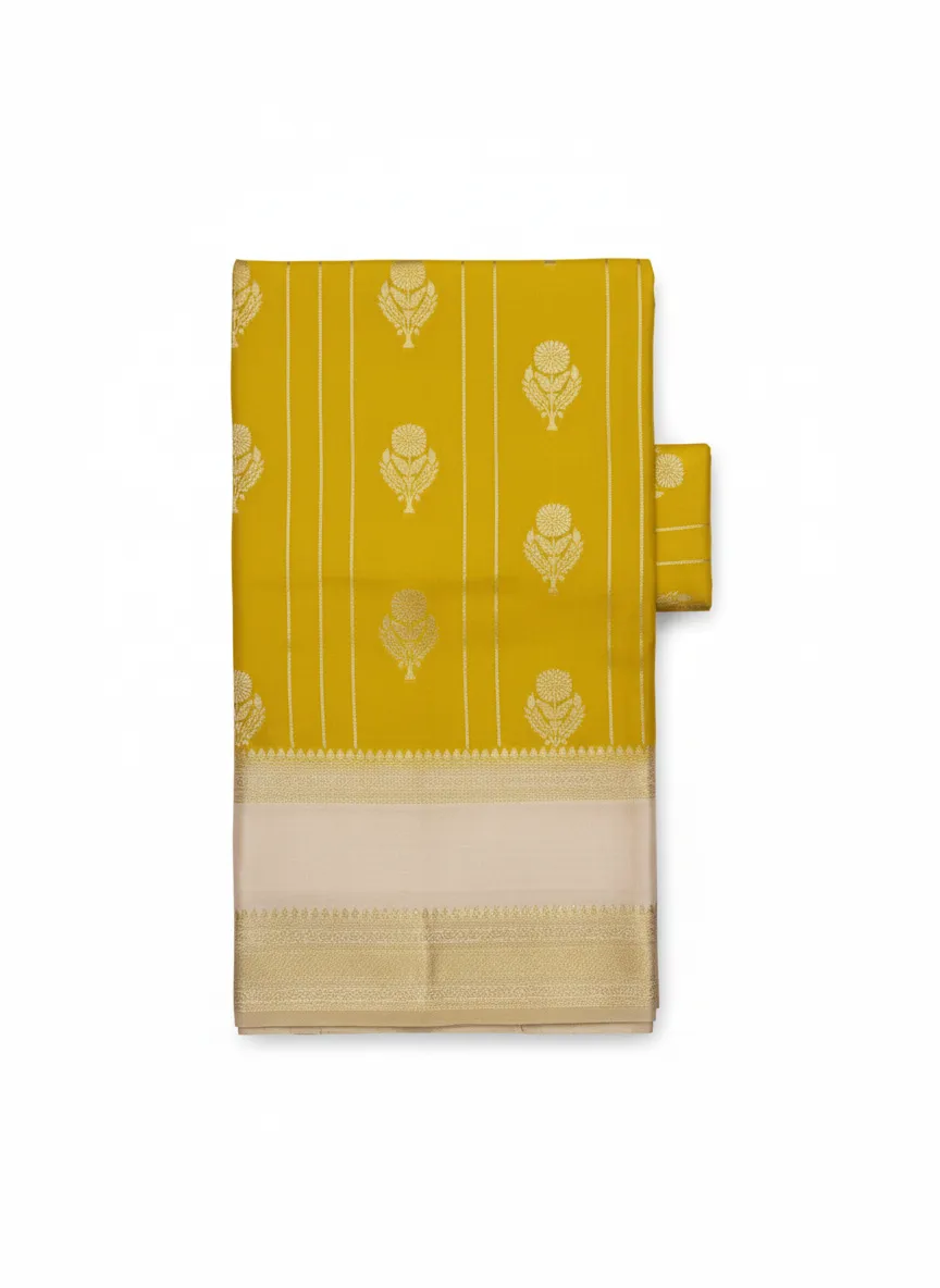 Golden Embroidered Saree view 2