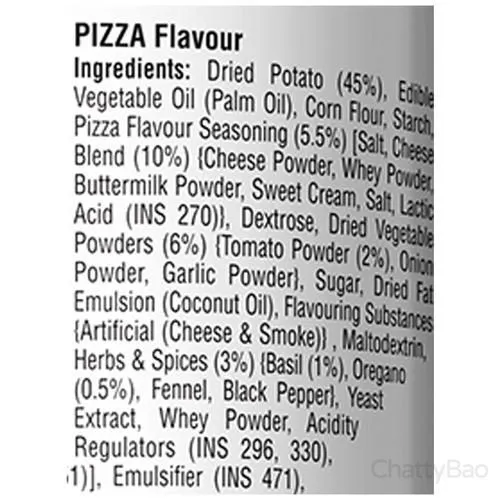 Pringles Potato Crisps Pizza flavour 107 g view 5