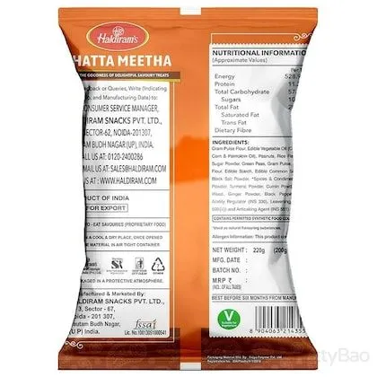 Haldirams Namkeen Khatta Meetha 200 g view 2