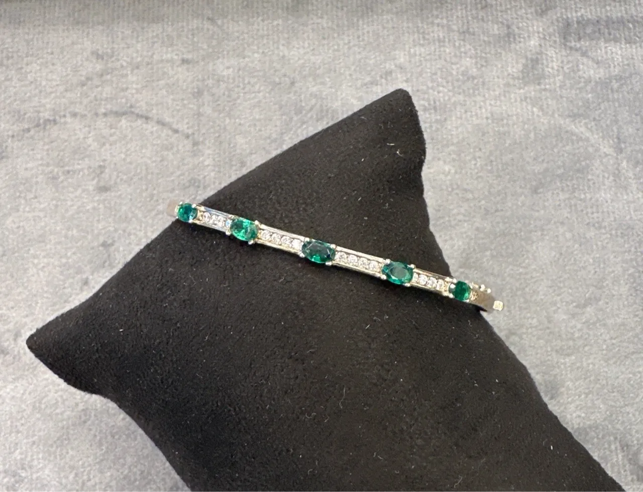 Emerald and Diamond Bracelet view 2