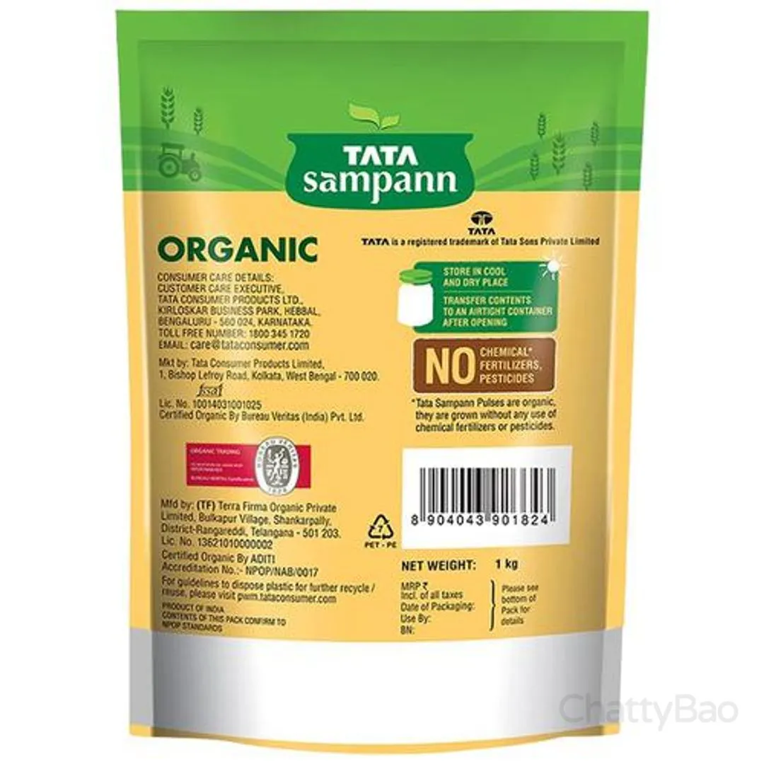 Tata Sampann Organic Moong Dal Unpolished 1 Kg view 2