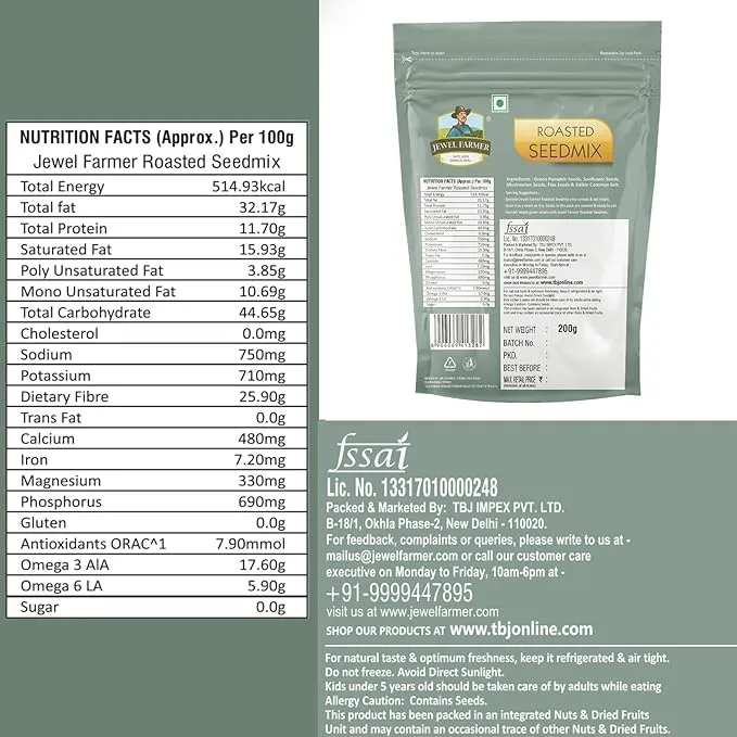 Jewel Farmer Roasted Seedmix 200 g view 3