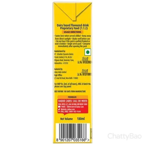 Real Alphonso Mango Milkshake 180 ml view 2