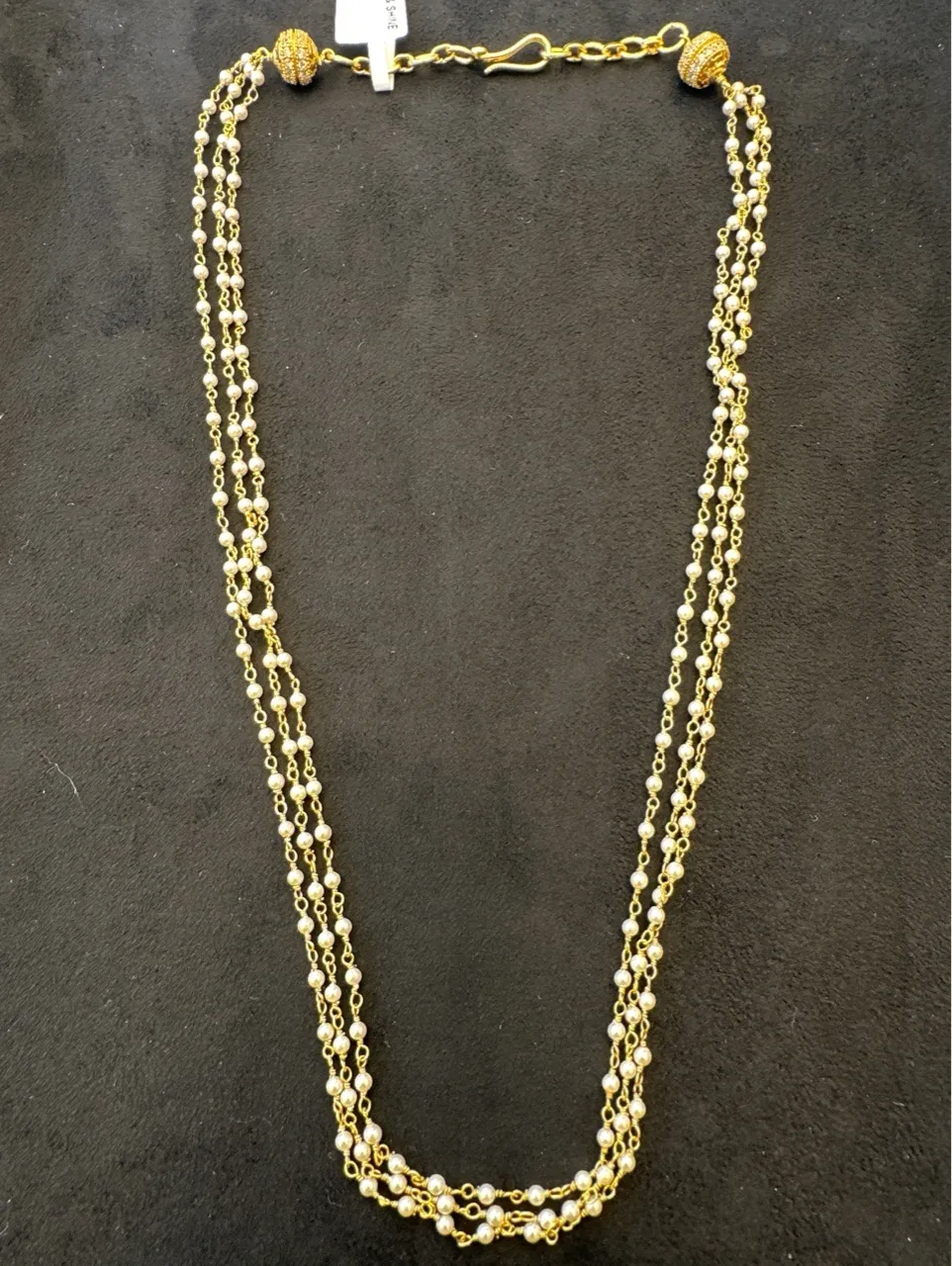 Gold-Plated Pearls Necklace view 2