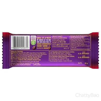 Cadbury Dairy Milk Silk Fruit & Nut Chocolate Bar 55 g view 2