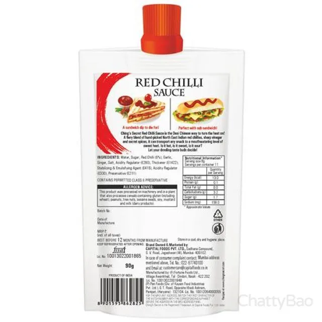 Chings Red Chilli Sauce 90 g view 2